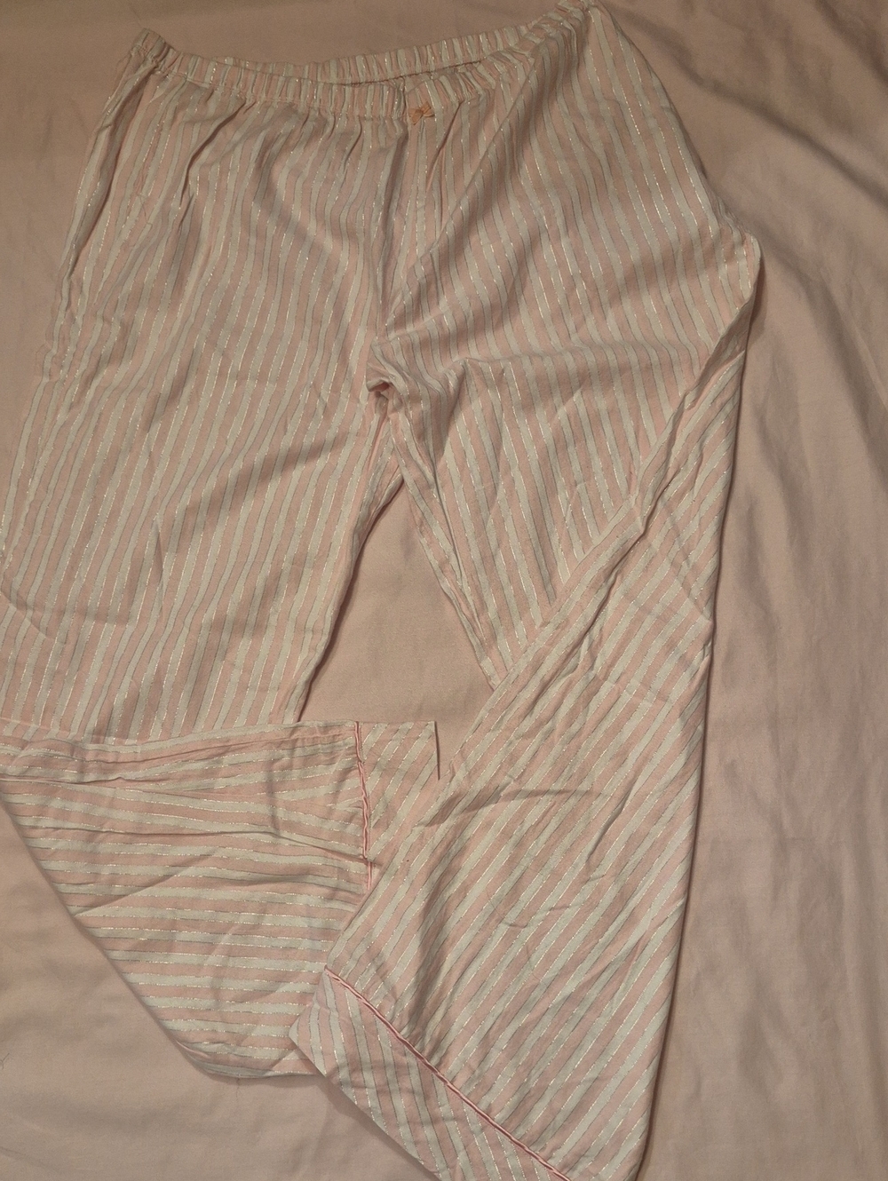 NWOT Victoria's Secret Pink and White Striped Pajama Pants